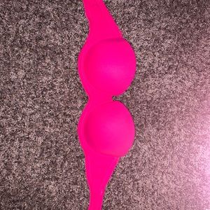 Hot pink strapless bra